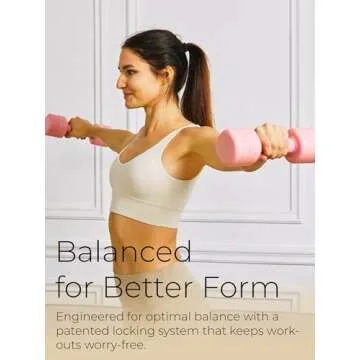 kure.fit Adjustable Dumbbell Set｜2LB 3LB 4LB 5LB Light Hand Weights for Women｜One-Twist Weight Adjustment｜Non-Slip Curved Grip Handle｜Free Weights for Home Gym, Rehab, Pilates, Yoga, Strength Training