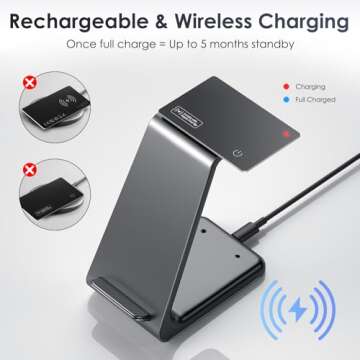 Wallet Tracker Card Air-Tag for iOS Integration and Location