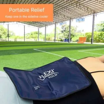 FlexiKold Gel Ice Pack (Standard Large: 10.5" x 14.5") Ice Packs for Injuries Reusable, Back Pain Relief, Knee Ice Pack Wrap, After Surgery, Ice Pack for Knee, Shoulder - 6300-COLD by NatraCure