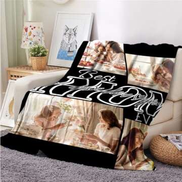 ZHOUSFK Mom Blanket - Personalized Picture Photo Blankets for Mother's Day