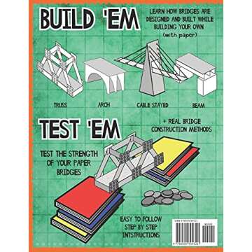 How To Build A Bridge: Paper Model Kit | For Kids To Learn Bridge Building Methods and Techniques With Paper Crafts (How To Build Things)