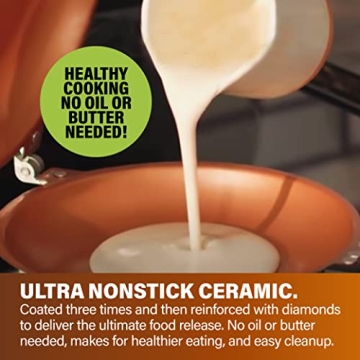 Gotham Steel Double Sided Pan Nonstick Copper Pancake Maker