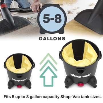 Shop-Vac 9067133 High Efficiency Filter Bags 2-Pack