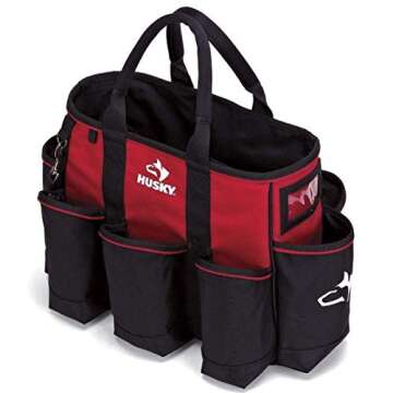 Husky 14 in. Durable Supply Bag for Tools and Crafts