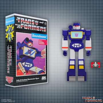 Super7 Transformers Deluxe Soundwave (VHS) - 7" Transformers Action Figure with Accessories Classic Cartoon Collectibles and Retro Toys