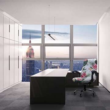 Deisy Dee Computer Office Chair Covers for Stretch Rotating Mid Back Chair Slipcovers Cover ONLY Cha...