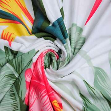 Deisy Dee Computer Office Chair Covers for Stretch Rotating Mid Back Chair Slipcovers Cover ONLY Chair Covers C162 (Green Leaves)