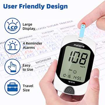 Metene TD-4116 Blood Glucose Monitor Kit for Easy Testing
