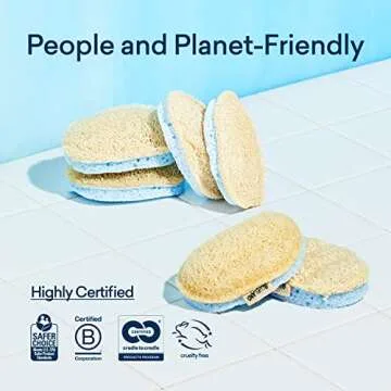BLUELAND Scrub Sponge 3-Pack for Eco-Friendly Cleaning