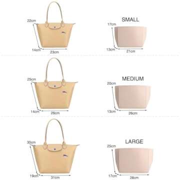 SMART DK Purse Organizer Insert for Longchamp Le Pliage