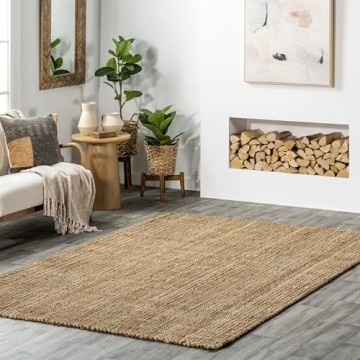 nuLOOM Ashli Jute Area Rug 10x13 Natural Eco-Friendly