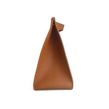 HOXIS Vintage Minimalist Style Soft Pu Leather Handbag Clutch Small Tote (Brown)