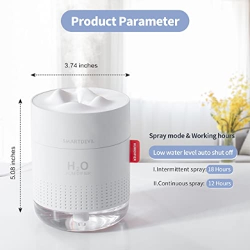 SmartDevil Small Humidifiers for Home and Office Comfort