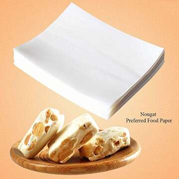 1000 Sheets Edible Glutinous Rice Paper Candy Wrapping Wafer Paper Sheets Rice Paper for Candy and Chocolate Making 3.15x2.36 Inches