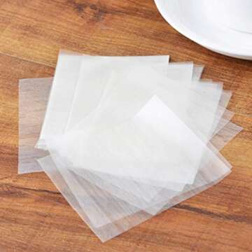 1000 Sheets Edible Glutinous Rice Paper Candy Wrapping Wafer Paper Sheets Rice Paper for Candy and Chocolate Making 3.15x2.36 Inches