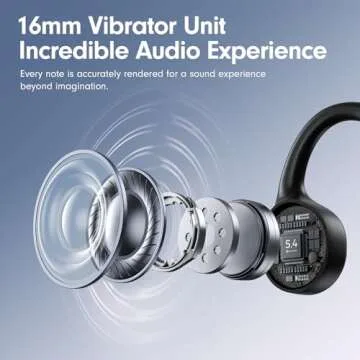 MRYTKY Bone Conduction Headphones,Open Ear Headphones Bluetooth5.4 with Mic,Wireless Headphones 10H Playtime, Waterproof Sport Headphones Suitable for Running,Cycling, Outdoor Sports Black