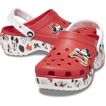 Chic Crocs Women's Disney Minnie Mouse Platform Clogs