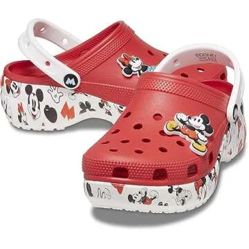 Chic Crocs Women's Disney Minnie Mouse Platform Clogs