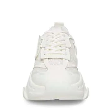 Steve Madden Women's Possession Sneaker, White, 9