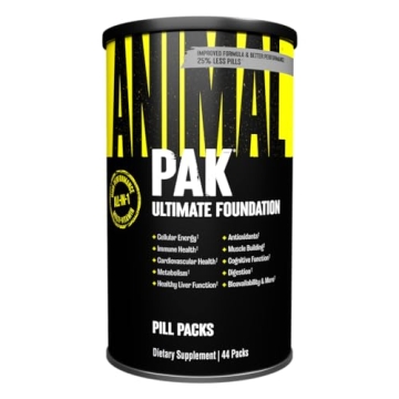 Animal Pak - Convenient Multivitamin for Men & Women Daily All-in-One Vitamin & Supplement Pack - Zi...