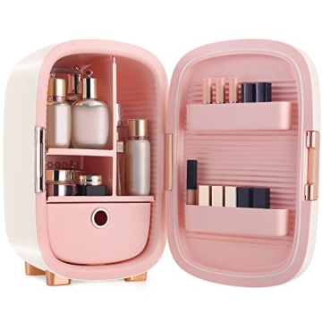 IKER Beauty Mini Fridge, 12 Liter Compact Refrigerator for Skin Care, Makeup and Cosmetic Products, ...