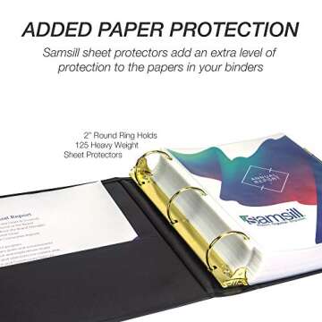 Samsill Executive 3 Ring Binder for Business Professionals