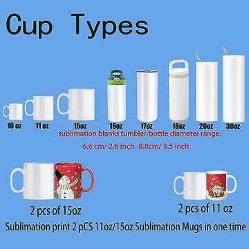 Tumbler Heat Press，Tumbler Press Machine 20 and 30 oz，Tumbler Heat Press Machine 110V，Tumbler Press for 10oz-17oz,20oz- 32oz，Display is not Fragile，Easiest Operation，Unique DIY Gifts for Anniversary