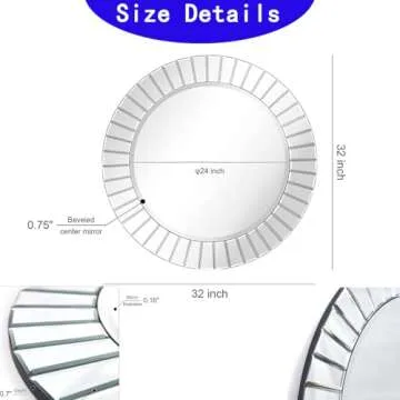 Elegant 32-Inch EyeArtHouse Wall Mounted Mirror