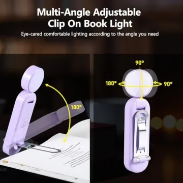 VAVOFO Rechargeable Book Light, Eye-Care LED 6 Modes