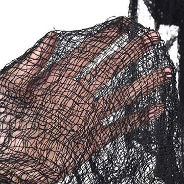 JOVITEC 4 Pack Halloween Creepy Cloth Spooky Fabric Cloth Loose Weave Gauze Freaky Cheesecloth for Haunted Halloween Party Decoration (Black, 4 Yards x 30 Inch)