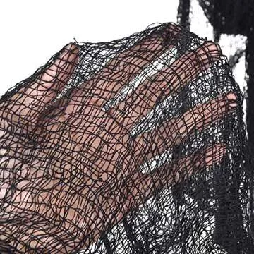 JOVITEC 4 Pack Halloween Creepy Cloth Spooky Fabric Cloth Loose Weave Gauze Freaky Cheesecloth for Haunted Halloween Party Decoration (Black, 4 Yards x 30 Inch)