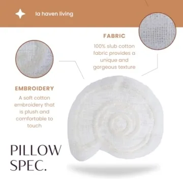 Stylish Ivory Seashell Pillow for Coastal Home Decor