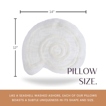 Stylish Ivory Seashell Pillow for Coastal Home Decor