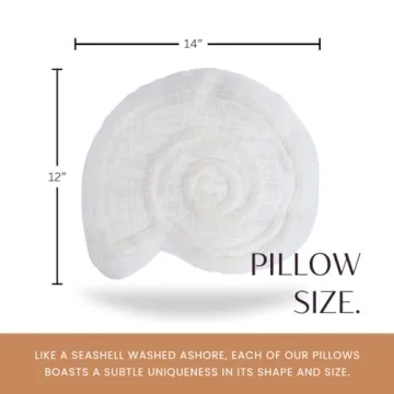 Stylish Ivory Seashell Pillow for Coastal Home Decor