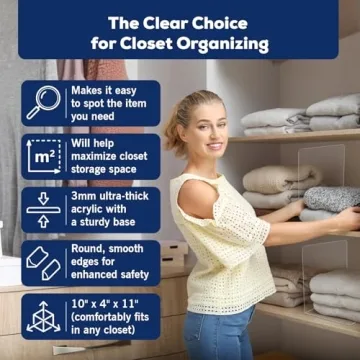 Acrylic Shelf Dividers for Easy Closet Organization