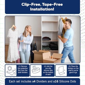 Acrylic Shelf Dividers for Easy Closet Organization