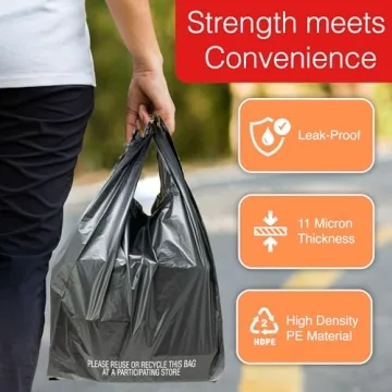 Reli T-Shirt Bags 300 Count Perfect for Grocery and Retail