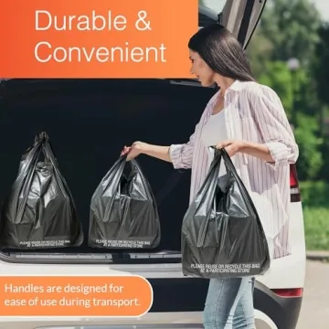 Reli T-Shirt Bags 300 Count Perfect for Grocery and Retail