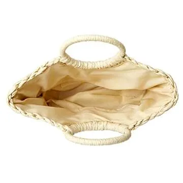 Stylish Epsion Women's Straw Beach Tote Bag for Summer