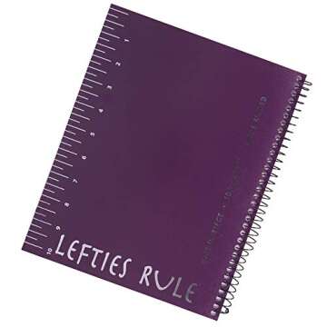 2 Left-Handed "Lefties Rule" Wide Ruled Notebooks Plus 3 Left-Handed Visio Pens, Assorted Colors