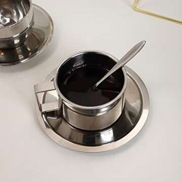 Stainless Steel Coffee Cup Set for All Your Beverages