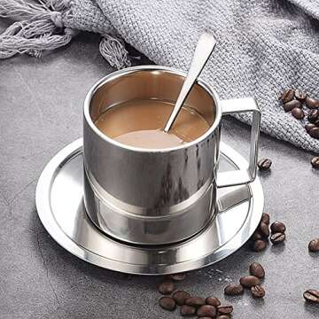 Stainless Steel Coffee Cup Set for All Your Beverages