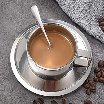 Stainless Steel Coffee Cup Set for All Your Beverages