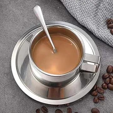 Stainless Steel Coffee Cup Set for All Your Beverages