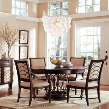 BeyPan Gold Bubble Chandelier with Swirled Glass Balls