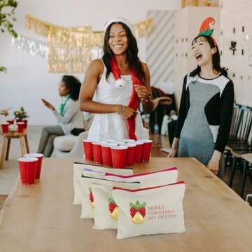 Koolmox Zipper Pouch Canvas 9x7, 20 Pack Canvas Pouch with Zipper, Cotton Canvas Pouch for Embroidery, Tie Dye, Marker and Circuit Projects, Beige Blank Bulk Travel Bags