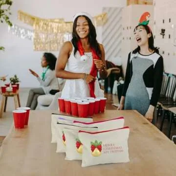 Koolmox Zipper Pouch Canvas 9x7, 20 Pack Canvas Pouch with Zipper, Cotton Canvas Pouch for Embroidery, Tie Dye, Marker and Circuit Projects, Beige Blank Bulk Travel Bags