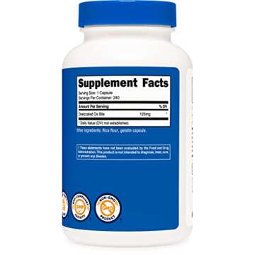 Nutricost Ox Bile Capsules 125mg for Digestive Health