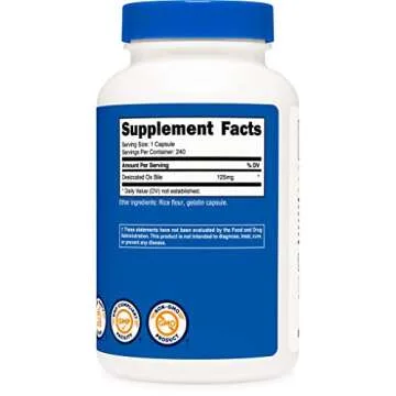 Nutricost Ox Bile Capsules 125mg for Digestive Health