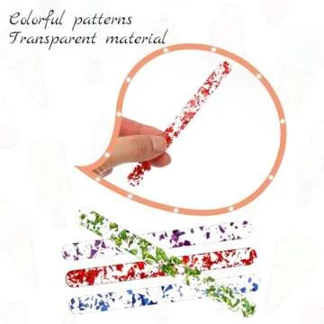 30pcs 4.5 Inch Acrylic Sticks, Reusable Ice Cream Sticks, Cake Molds, Ice Cream Sticks, Mini Ice Cream Sticks, Cake Sticks, for Homemade Ice Cream, Cakes, DIY Art (Transparent+Colorful Colors)